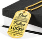 Dream Dad Tag Necklace - Custom Heart Design