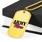 Army Mom Necklace - Custom Heart Design