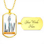 Tag Necklace- LV - Custom Heart Design