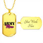 Army Mom Necklace - Custom Heart Design