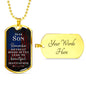 Son, Difficult roads-Tag Necklace - Custom Heart Design