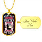 Army Dad Freedom Fighter-Tag Necklace - Custom Heart Design