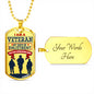 I am a Veteran-Tag Necklace - Custom Heart Design