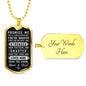 Braver Stronger Smarter, From Mom & Dad-Tag Necklace - Custom Heart Design