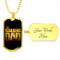 The Walking Dad-Tag Necklace - Custom Heart Design