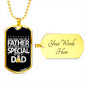 Any man can be a father-Tag Necklace - Custom Heart Design