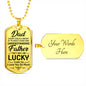 Dream Dad Tag Necklace - Custom Heart Design