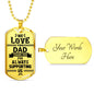 We love you Dad-Tag Necklace - Custom Heart Design
