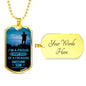 I'm a proud Army Dad, From Son-Tag Necklace - Custom Heart Design