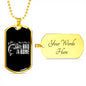 Bad to the bone-Tag Necklace - Custom Heart Design