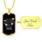 Just call him Papa-Tag Necklace - Custom Heart Design