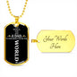 Dad, You are our world-Tag Necklace - Custom Heart Design