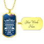 Army Dad, From Son-Tag Necklace - Custom Heart Design