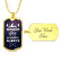 Wander often-Tag Necklace - Custom Heart Design