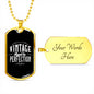 Vintage Aged to Perfection-Tag Necklace - Custom Heart Design
