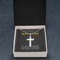 Bonus Dad, You made my life better-Cross Necklace - Custom Heart Design