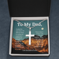 Dad, I am because of you-Cross Necklace - Custom Heart Design