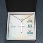 You are a wonderful Grandpa to my kids-Cross Necklace - Custom Heart Design