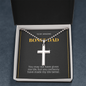 Bonus Dad, You made my life better-Cross Necklace - Custom Heart Design