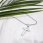 Cross Pendant with Ball Chain Necklace - Custom Heart Design