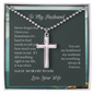 I gave my heart to you-Cross Necklace for Husband | Custom Heart Design