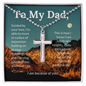 Dad, I am because of you-Cross Necklace - Custom Heart Design