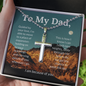 Dad, I am because of you-Cross Necklace - Custom Heart Design