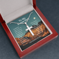 Bonus Dad, I am because of you-Cross Necklace - Custom Heart Design