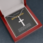 Bonus Dad, You made my life better-Cross Necklace - Custom Heart Design