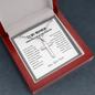 Graduation Cross Necklace for Nephew, from Uncle | Custom Heart Design