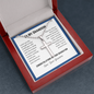 Graduation Cross Necklace for Grandson | Custom Heart Design