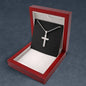 Cross Pendant with Ball Chain Necklace - Custom Heart Design