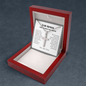 Graduation Cross Necklace for Nephew, from Uncle | Custom Heart Design