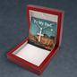 Dad, I am because of you-Cross Necklace - Custom Heart Design