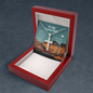 Bonus Dad, I am because of you-Cross Necklace - Custom Heart Design