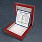 Graduation Cross Necklace for Grandson | Custom Heart Design
