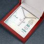 You are a wonderful Grandpa to my kids-Cross Necklace - Custom Heart Design