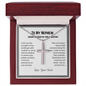 Graduation Cross Necklace for Nephew, from Uncle | Custom Heart Design