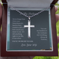 I gave my heart to you-Cross Necklace for Husband | Custom Heart Design
