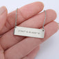 Happy Anniversary-Coordinates Bar Necklace - Custom Heart Design