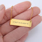 The happiest day of my life-Coordinates Bar Necklace - Custom Heart Design