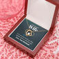 Wife Heart Necklace, Floating Heart Necklace, Beautiful Wife Necklace-Forever until the end | Custom Heart Design