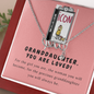 Granddaughter, You are loved-Eloise Scripted Love Necklace - Custom Heart Design