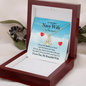 To The Best Navy Wife In The World-Heart of the Ocean Necklace - Custom Heart Design