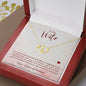 Wife Gold Necklace, Heart Necklace for Wife, Gold Pendant-You make me smile | Custom Heart Design
