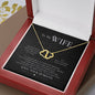 Wife Gold Necklace, Heart Necklace for Wife, Gold Pendant-I promise | Custom Heart Design