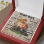 Wife Gold Necklace, Heart Necklace for Wife, Gold Pendant-I promise | Custom Heart Design
