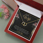 Wife Gold Necklace, Heart Necklace for Wife, Gold Pendant-If you live to be 100 | Custom Heart Design