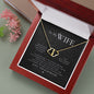 Wife Gold Necklace, Heart Necklace for Wife, Gold Pendant-I promise | Custom Heart Design