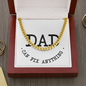 Dad can fix anything-Stainless Steel Link Chain - Custom Heart Design